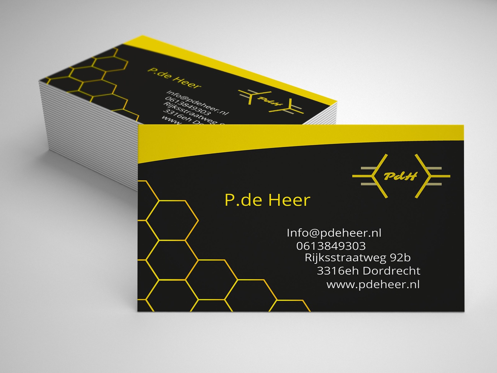 mock up visitekaartje